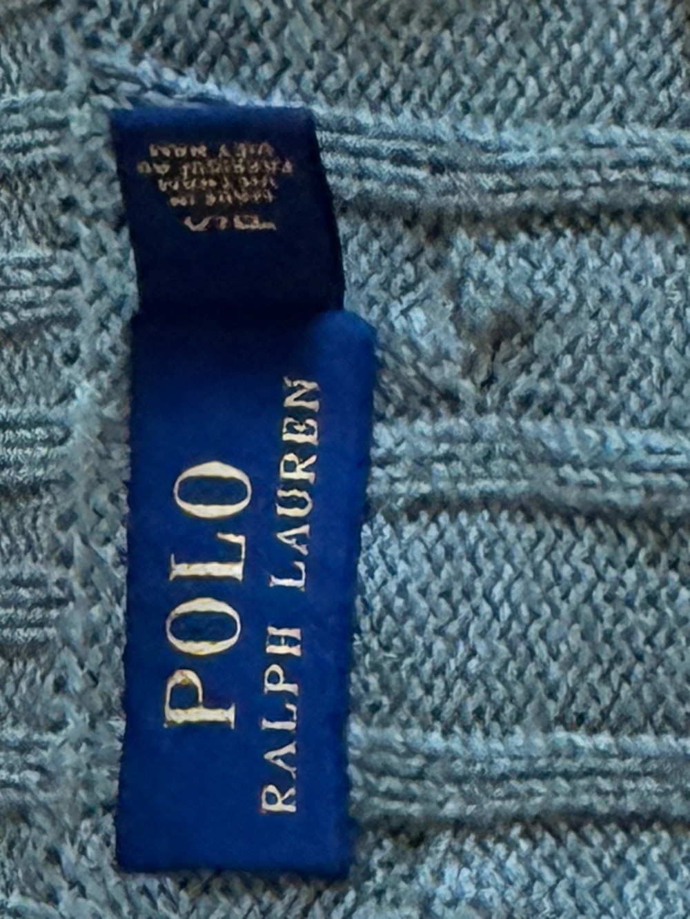 Polo by Ralph Lauren Iconic Cable Knit Crewneck Sweater - Sage - Picture 3 of 4